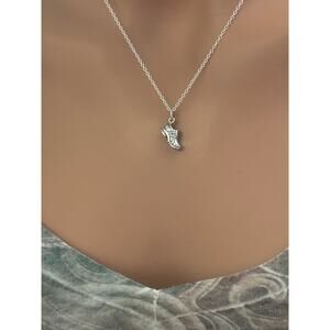 Sterling Silver Running Shoe Necklace, Silver Running Shoe Necklace